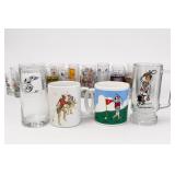 Set of Twenty Lot of Assorted Glasses Ceramic Mugs