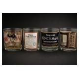 Lot of Four Assorted Branded Rocks Glasses