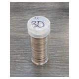 Roll of Mixed Washington Silver Quarters
