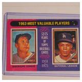 1975 Topps #200 Most Valuable Players—1962 Card