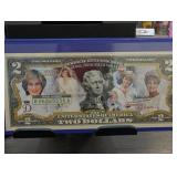 Merrick Mint Diana $2 Banknote
