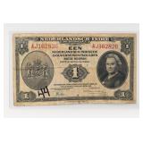 Netherlands East Indies 1 Gulden Muntbiljet