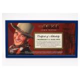 Merrick Mint John Wayne â€œThe Dukeâ€ $2 Note