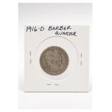 1916-D Barber Quarter