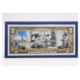 Mount Rushmore Colorized $2 Federal Reserve Note