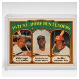 1971 NL. Home Run Leaders Baseball Card Hank Aaron