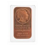 One AVDP Ounce .999 Fine Copper Liberty Art Bar