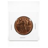 .999 Fine Copper Standing Liberty-Style Round