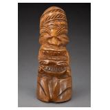 Solid Carved Wooden Tiki Sculpture