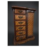Wooden Jewelry Armoire Storage Cabinet
