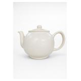 White Ceramic Teapot with Lid