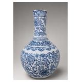 Tozai Home Blue-and-White Floral Vase