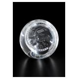 Glass Speedometer Dial Desk Paperweight