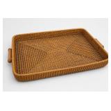 Woven Basket Tray with Handles