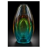 Multicolored Art Glass Vase