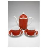 Fitz and Floyd Red Tea Service