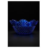 Imperial Cobalt-Blue Pressed Hobnail Glass Bowl