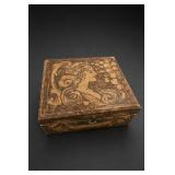 Hinged Wooden Decorative Box Marked 688