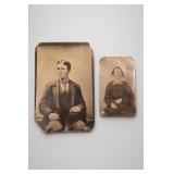 Photographic Portraits of a Man and Woman