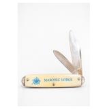 Masonic Lodge Two-Blade Pocket Knife
