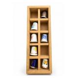 Decorative Thimbles in Display Case