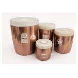 Kromex Copper-Tone Kitchen Canisters