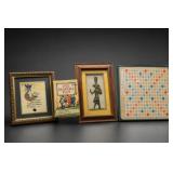 Framed Art, Thelwell Book & Scrabble Game