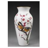 1981 Franklin Porcelain Ode to Red Plum Vase