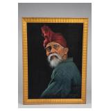 Framed Original Portrait of Bearded Man
