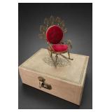 Ornate Miniature Chair with Jewelry Box