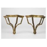 2pc Brass Wall Sconce Brackets