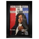 Howard Stern vs. Rush Limbaugh Framed Poster
