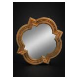 Ornate Wooden-Framed Wall Mirror