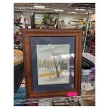 Framed Winter Rural Landscape Artwork