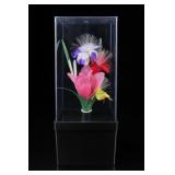 Artificial Floral Arrangement in Display Case