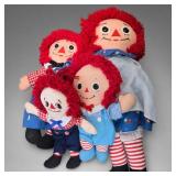 Lot of Raggedy-Style Cloth Dolls