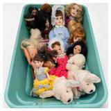 Assorted Dolls and Plush Dogs