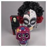 Calavera Skull, Mask and Skeleton Coin Bank