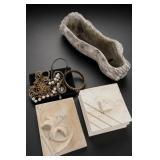 Mixed Costume Jewelry, Vessel & Relief Objects
