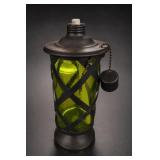 Decorative Green Glass Caged Lantern