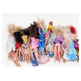 Lot of Fashion Dolls with Clothing