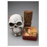 Skull, Tiki Vessel & Decorative Box