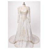 Long-Sleeve Embellished Bridal Gown