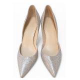 Michael Kors Glitter Pointed-Toe Pumps, Size 8