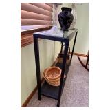 Metal and glasss sofa table