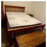 Queen bed with Serta mattress and box spring
