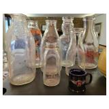 Vintage milk bottles