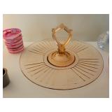 Depression glass server