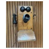 Antique crank telephone