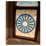 Large leaded stained-glass panel